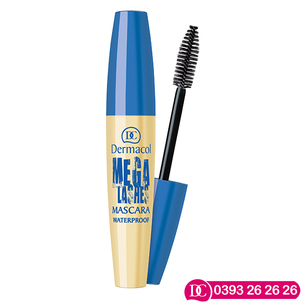 Chuốt Mi Không Thấm Nước Dermacol Mega Lashes Mascara Waterproof 12.5ml
