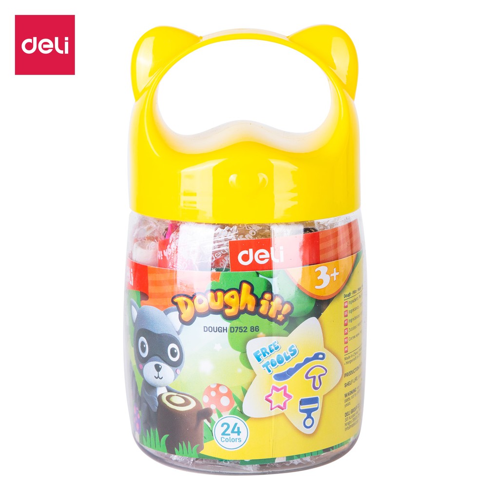Đất nặn nhiều màu Deli - có khuôn đi kèm 12/24 màu