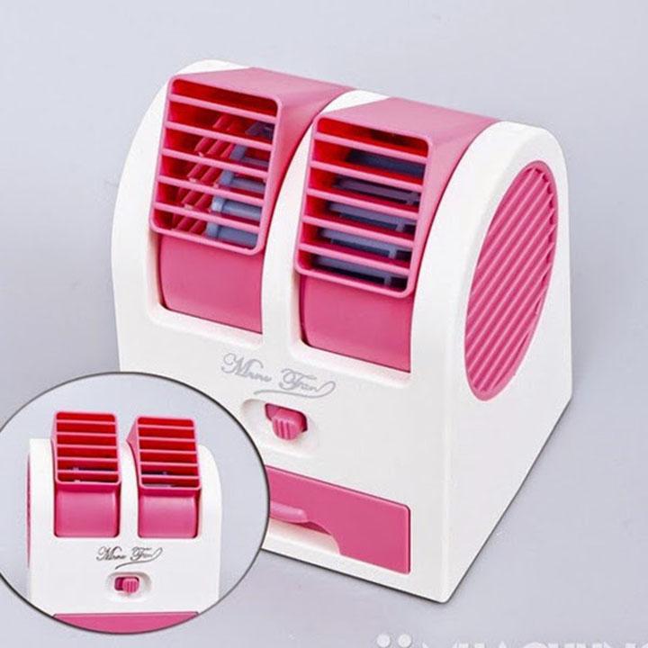 Quạt đá hơi nước mini 2 cửa