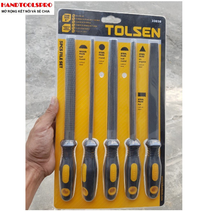 Bộ dũa thép gỗ 5 pcs tolsen 32038