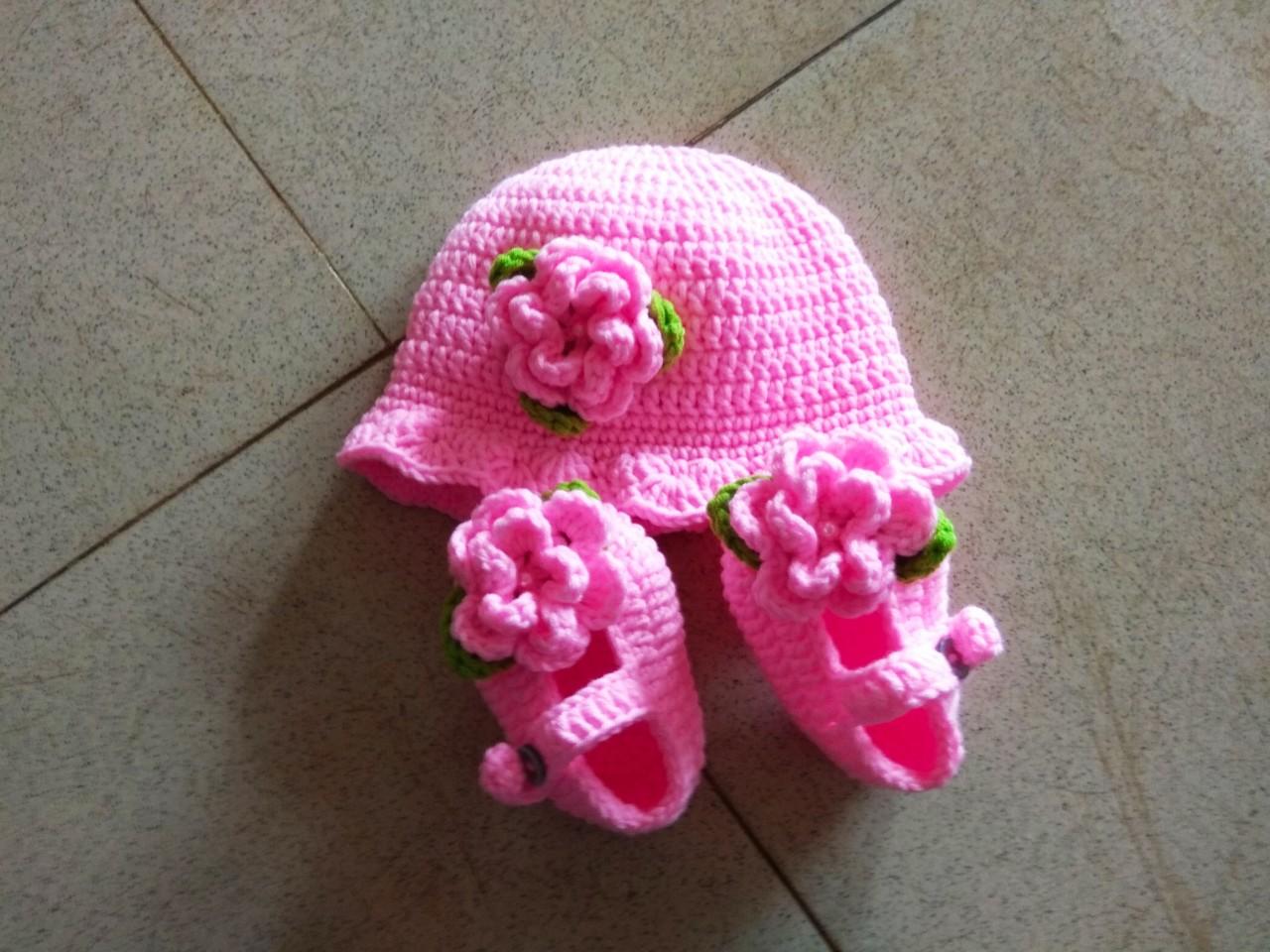 SET MŨ VÀ GIÀY LEN CHO BÉ SL042