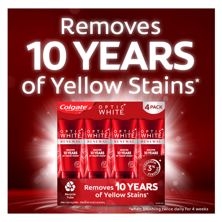 [Hàng Mỹ] Kem đánh răng Colgate Optic White Renewal mẫu mới 2021 (116g)