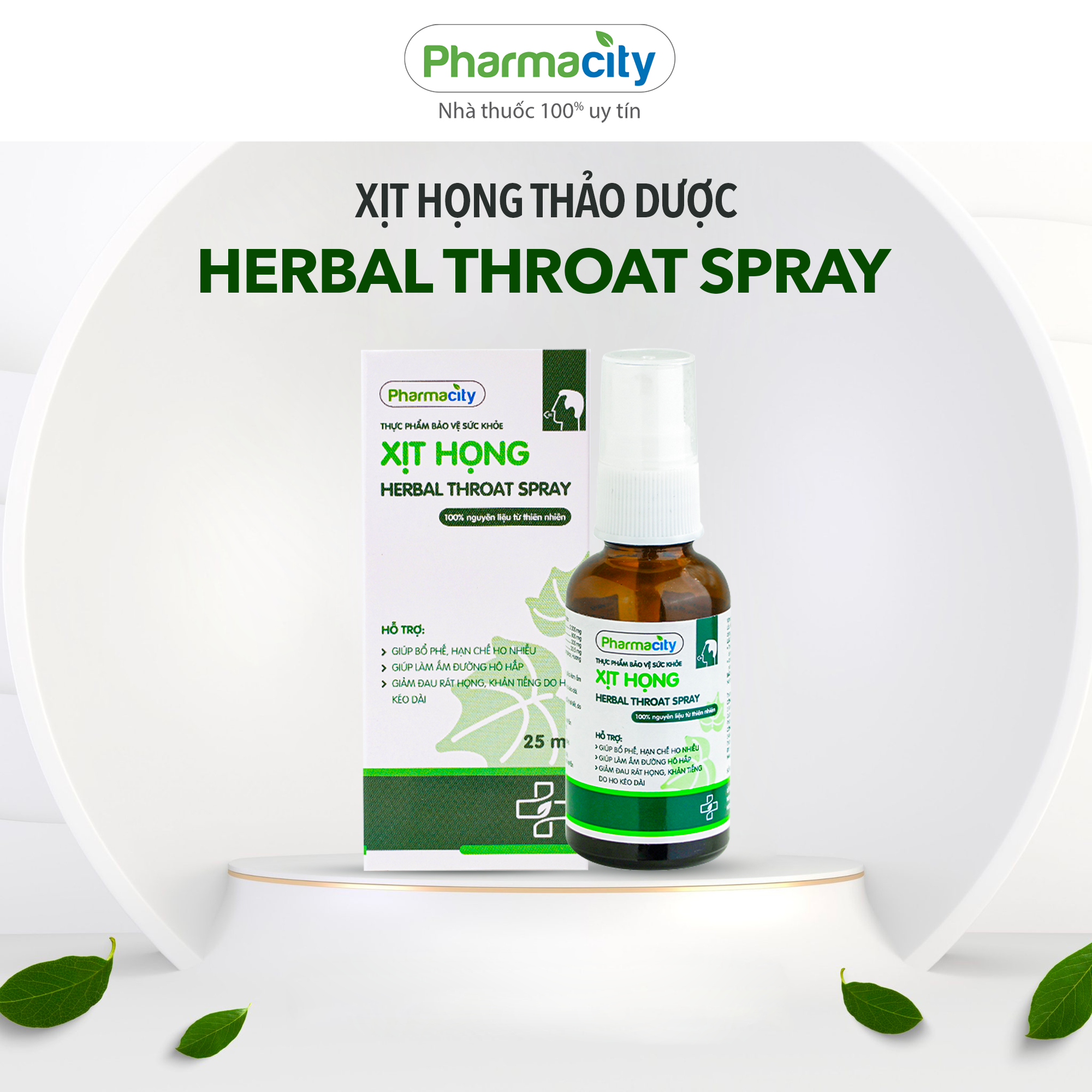 Thực phẩm bảo vệ sức khỏe Xịt họng thảo dược Herbal Throat Spray