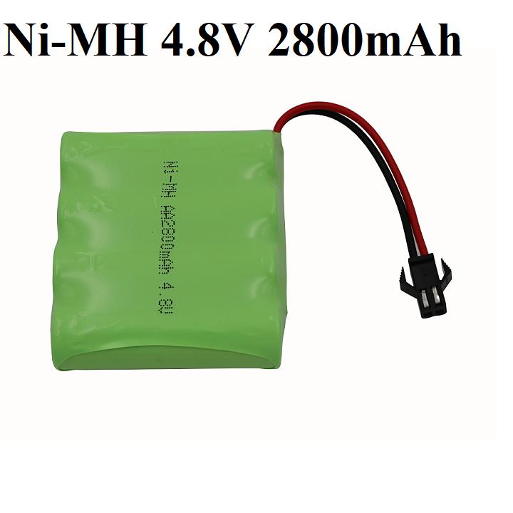 Pin sạc 4.8v 2800mah cho xe mô hình điều khiển từ xa đồ chơi trẻ em đầu nối SM-2P