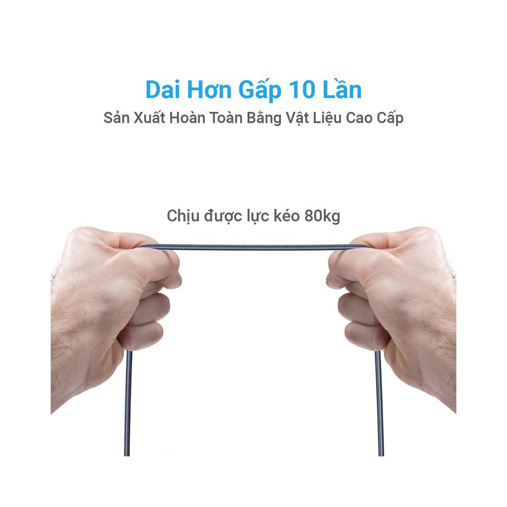 Cáp Sạc Anker Powerline+ Micro Usb Dài 0.9M Kèm Bao Da- A8142