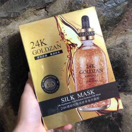 MẶT NẠ VÀNG 24K GOLDZAN SILK hộp 10 miếng