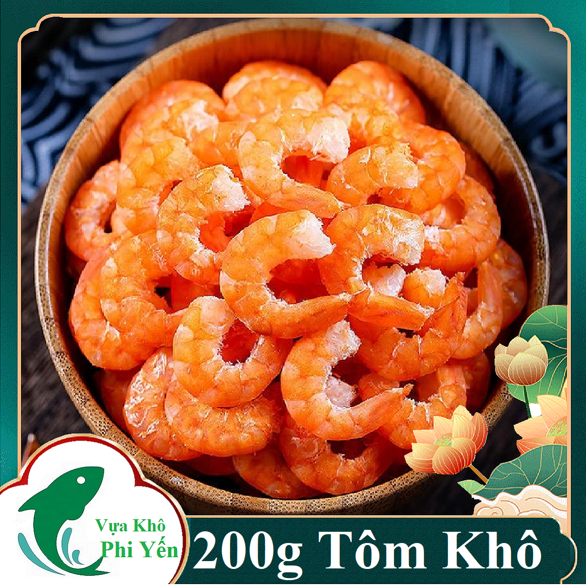Tôm khô loại ngon hàng đặc biệt từ tôm thẻ tự nhiên- vựa khô phi yến