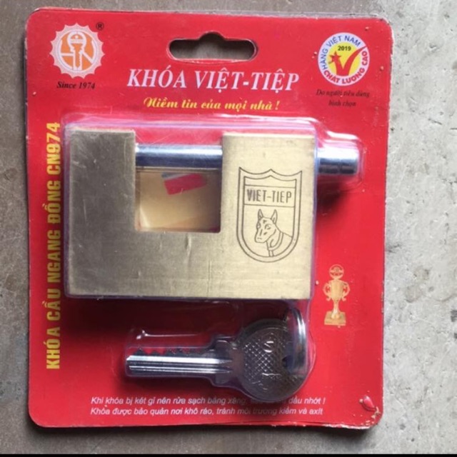 Khoá Đồng Cầu Ngang Việt Tiệp 974 hàng chính hãng