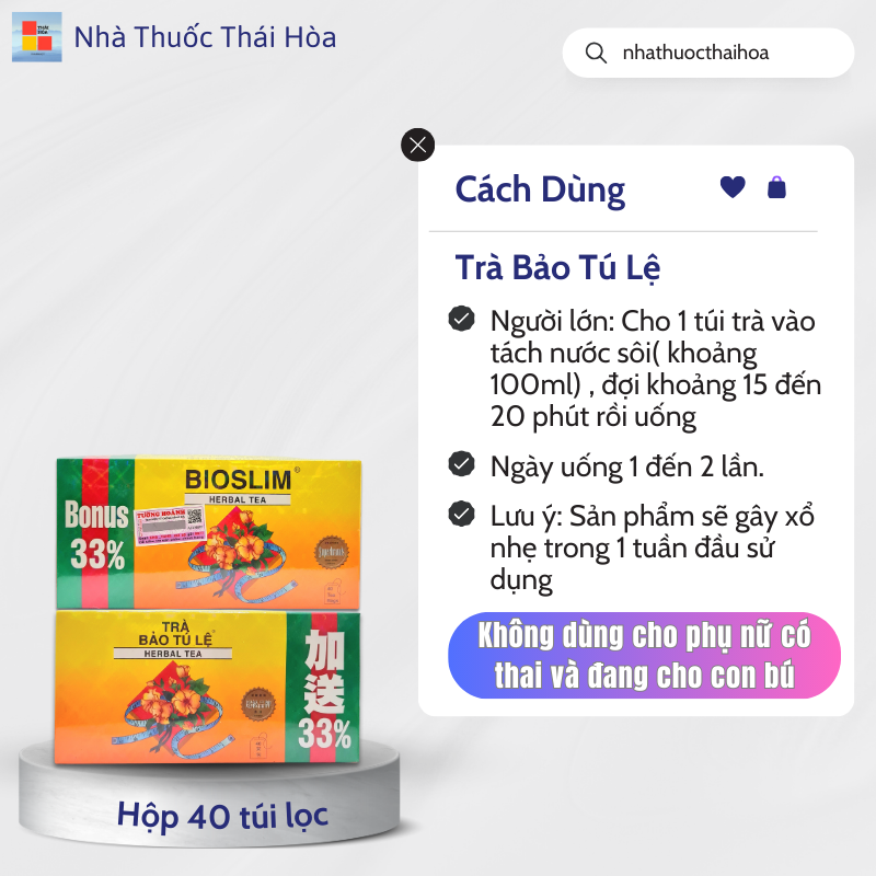 TRÀ GIẢM CÂN BIOSLIM (BẢO TÚ LỆ )