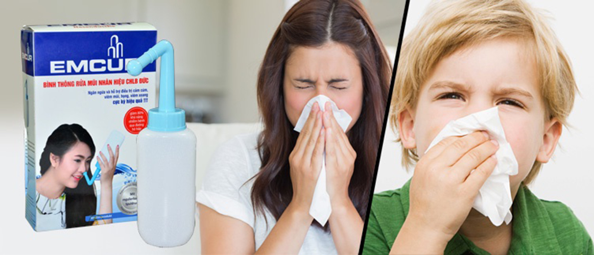 Bình rửa mũi cho trẻ em và người lớn Emcur - ĐỨC