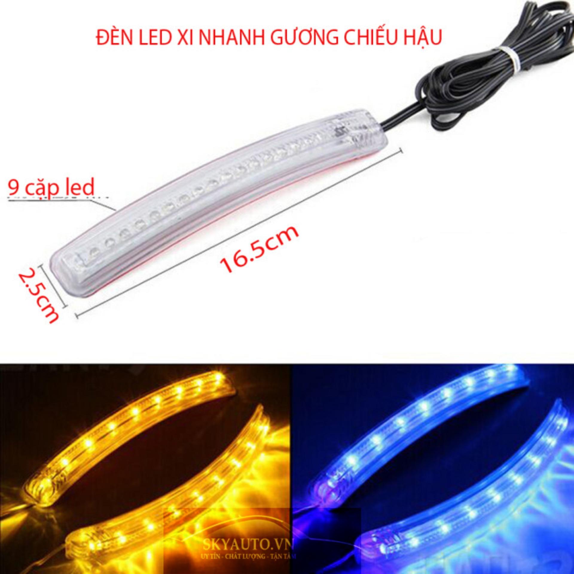 ĐÈN LED XI NHAN GƯƠNG CHIẾU HẬU HAI MÀU