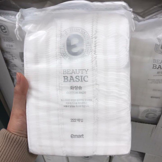 BÔNG TẨY TRANG BEAUTY BASIC - 222 MIẾNG KOREA