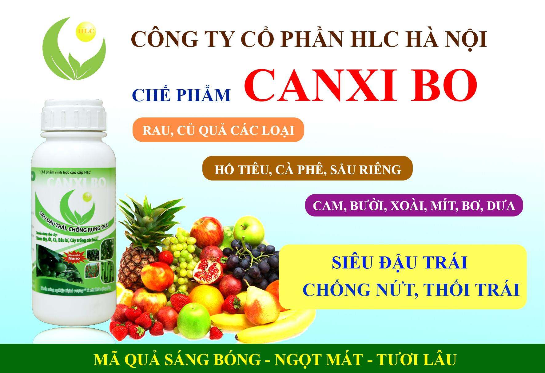 CHẾ PHẨM SINH HỌC CANXI BO (SIÊU ĐẬU TRÁI, CHỐNG RỤNG TRÁI)HLC CAN 5L