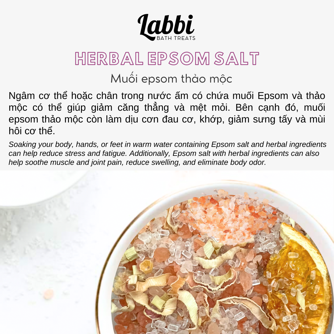 INVIGORATION - Muối epsom thảo mộc [Labbi Bathtreats] Epsom herbal salt