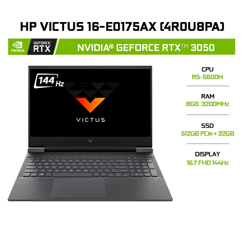 Bảng giá [5 - 14.1 - VOUCHER 1,5 TRIỆU] Laptop HP Victus 16-e0175AX (4R0U8PA) (R5-5600H | 8GB | 512GB | GeForce RTX™ 3050 4GB | 16.1 FHD 144Hz | Win 10) Phong Vũ