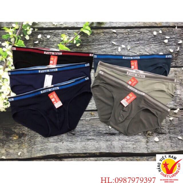 Quần lót nam Freeman, Size 3XL- MS: 6032( Freeman)[ hìnhthật+ clip]cotton 4 chiều