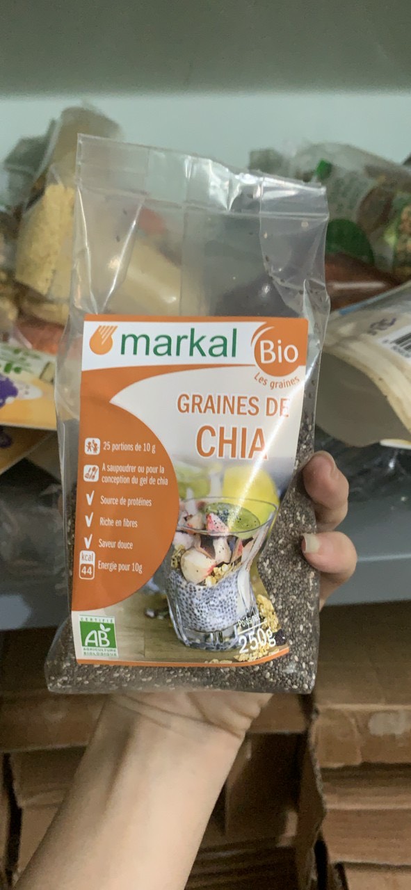 Hạt chia hữu cơ Markal Pháp ( gói 250g, có tách lẻ túi zip 100g )