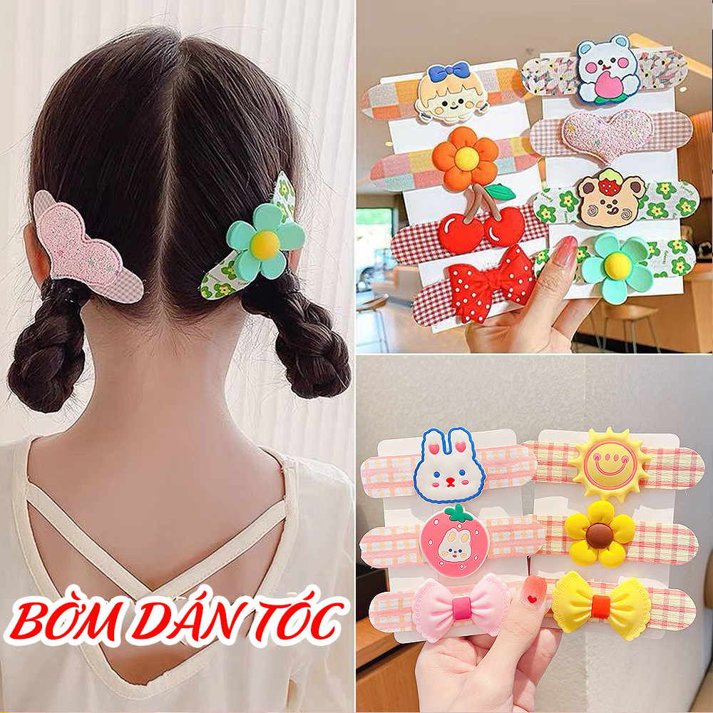 SÉT 3 chiếc BỜM DÁN TÓC nhiều mẫu cho bé siêu xinh