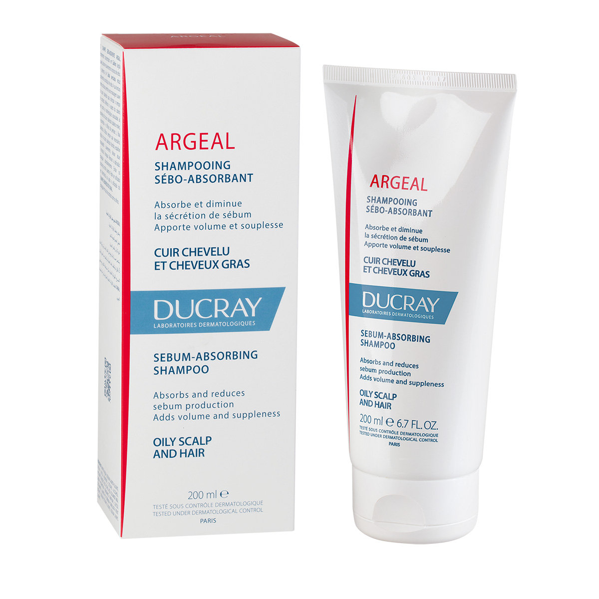 DUCRAY Dầu gội dành cho tóc & da đầu nhờn ARGEAL SHAMPOO 200ML