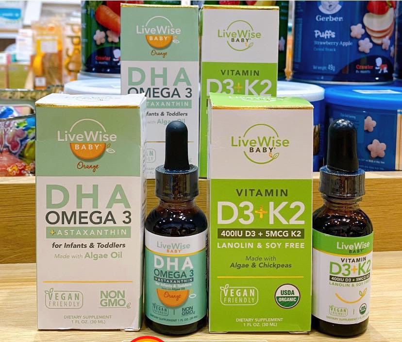 D3k2/DHA Omega3 LiveWise Baby 30ml (Chính hãng)