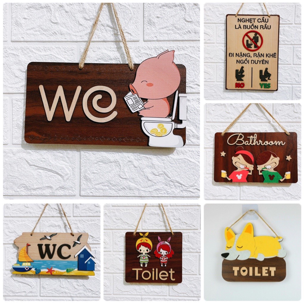 BẢNG GỖ TRANG TRÍ WC, BEDROOM  - OHAY (TH)
