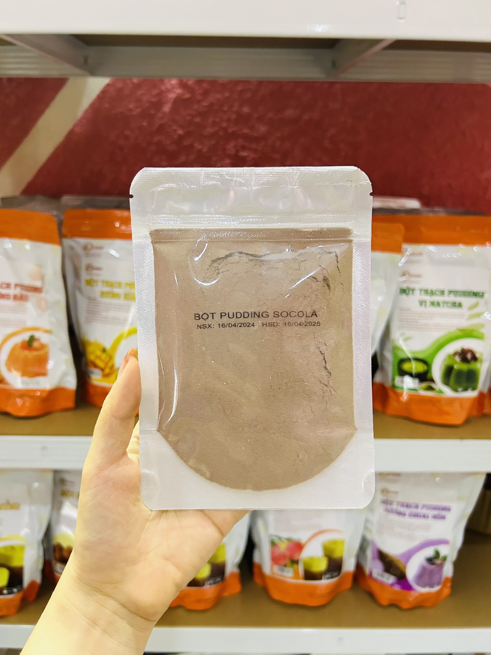 Bột Thạch Pudding Vị Sô-cô-la Thơm Ngon Gói Dùng Thử 100gr