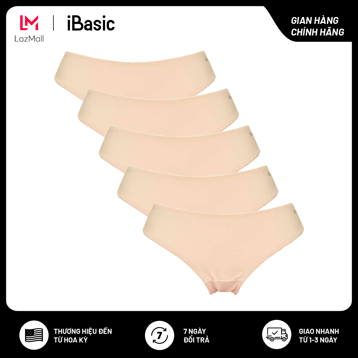 Combo 5 quần lót nữ iBasic bikini PANW130