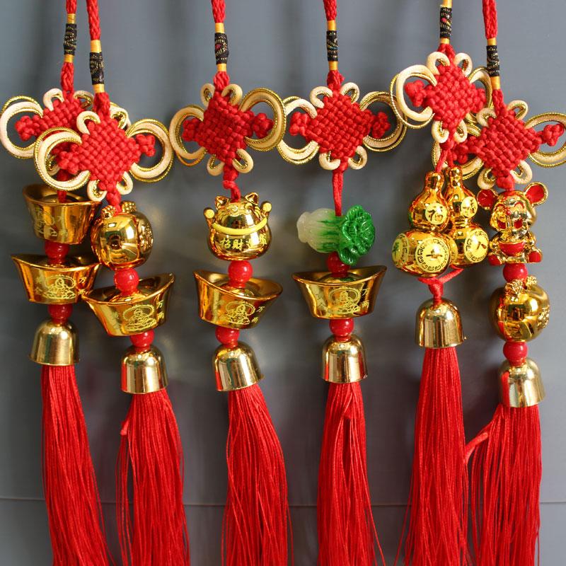 Phụ kiện trang trí tết  Dây treo Mèo thần tài bắp cải hồ lô trang trí cây mai cây đào trang trí cửa đón tết HPMTET