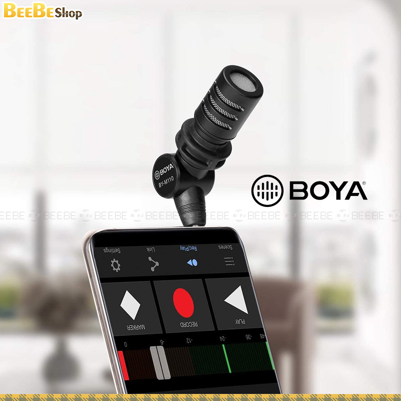BOYA BY-M110 Ultracompact Condenser Microphone with 3.5mm TRRS Plug