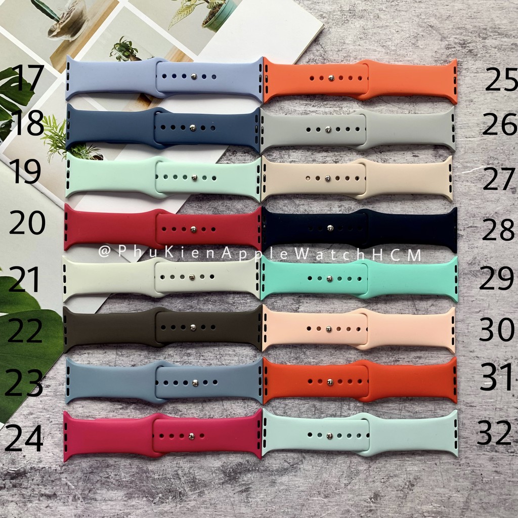 Dây đeo Apple Watch cao su cao cấp [ĐỦ SIZE 38 40 42 44]