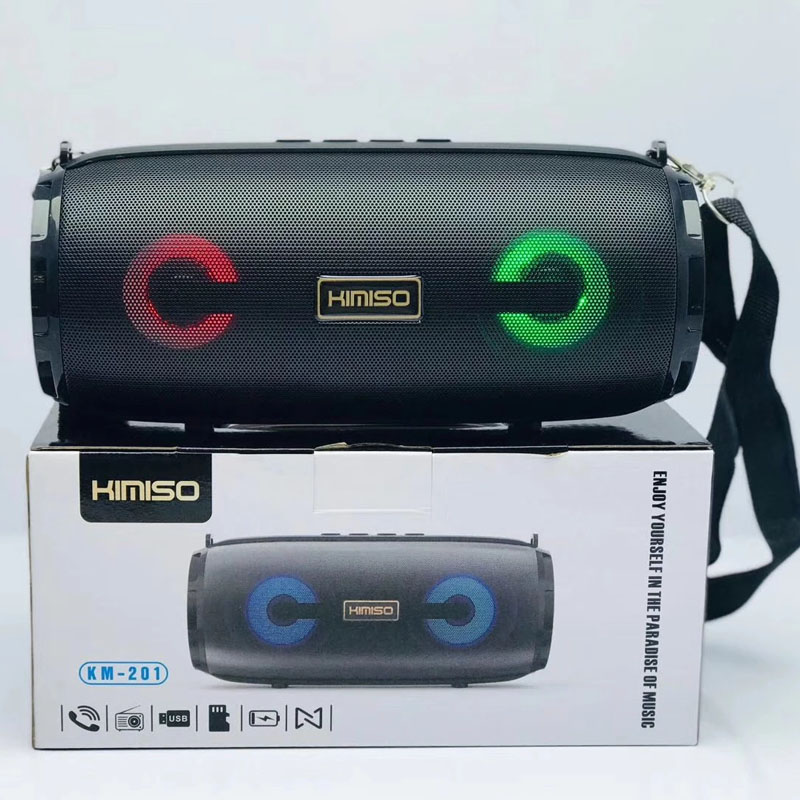 Loa bluetooth đa năng kimiso km-201 hỗ trợ tws kết nối cùng lúc 2 loa - kèm dây đeo