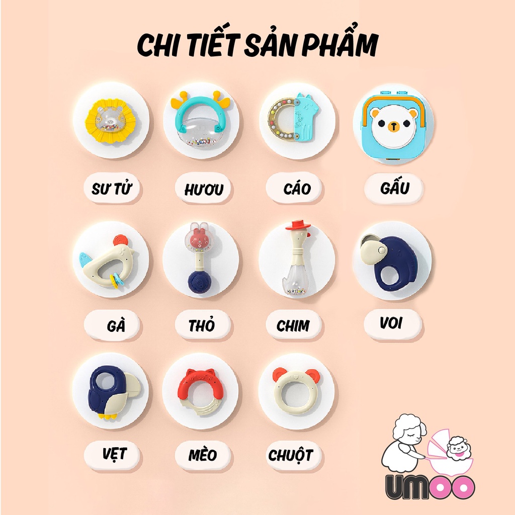 XÚC XẮC ĐÈN NHẠC 10 MÓN UMOO UM-10100
