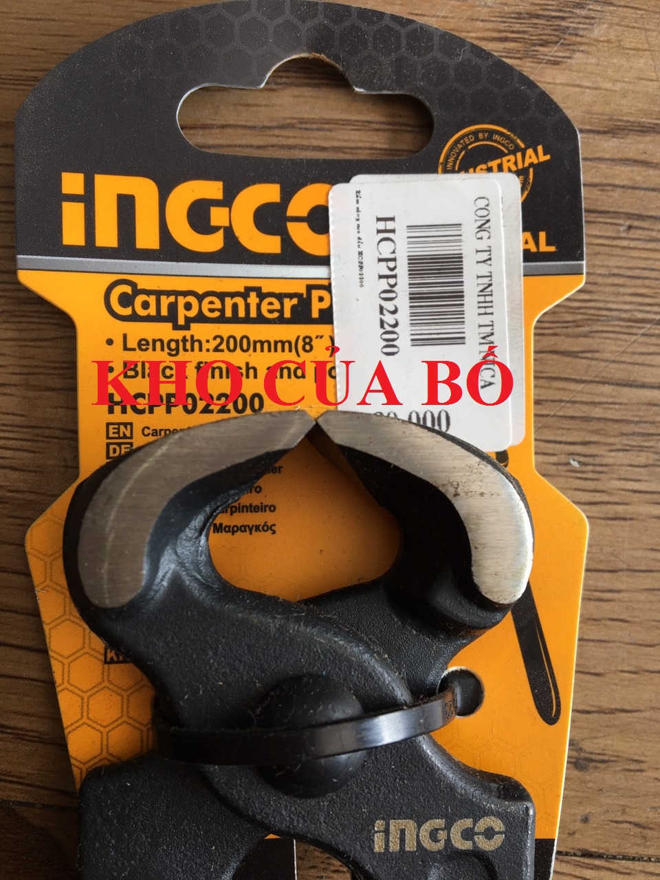 Kềm càng cua đầu lớn (8"/200mm) Ingco HCPP02200