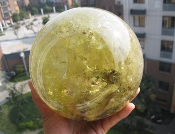 Quả Cầu Thạch Anh Vàng