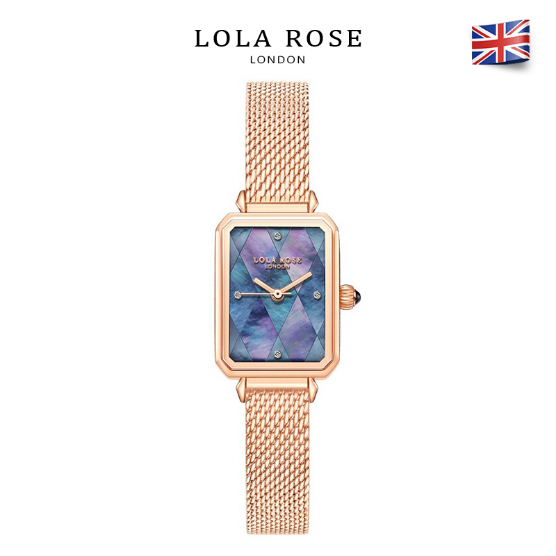 Đồng hồ nữ sang trọng đồng hồ Lolarose thiết kế mặt số 22x27mm làm từ vỏ