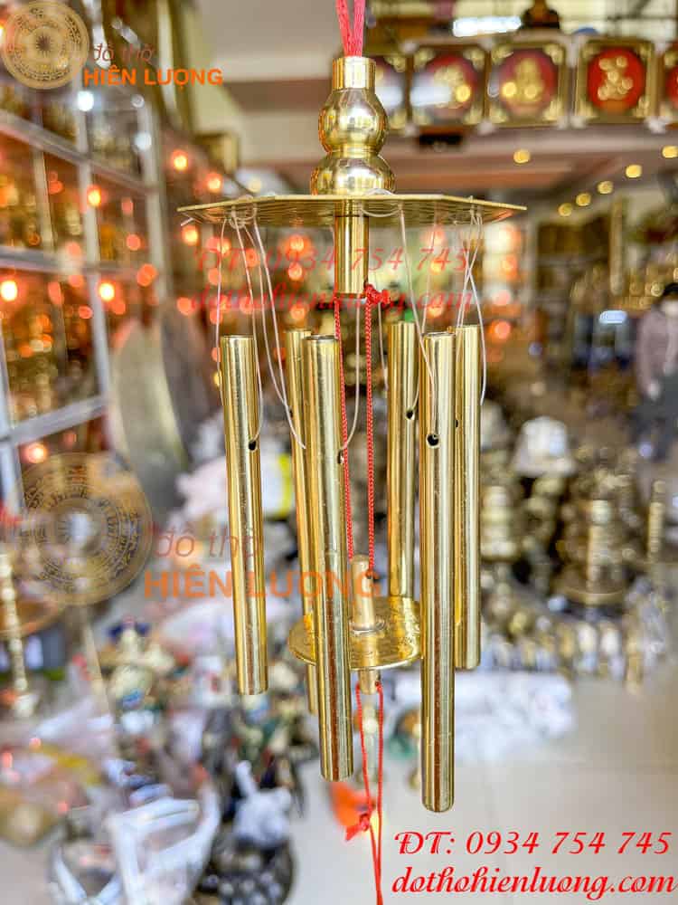 6 PCs brass feng shui wind chimes please size