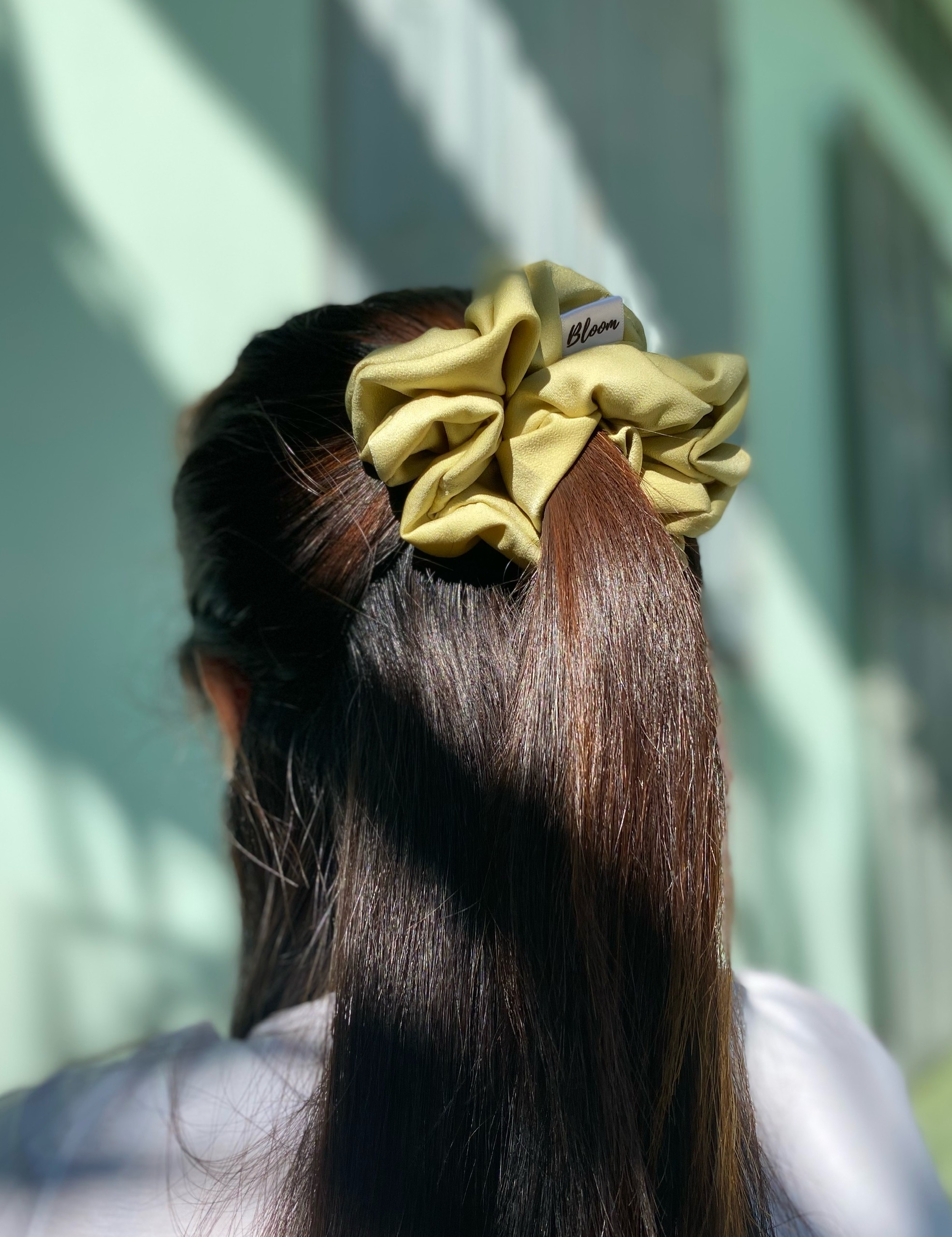 Dây cột tóc lụa ngọc trai màu xanh mía Standard_ Scrunchies