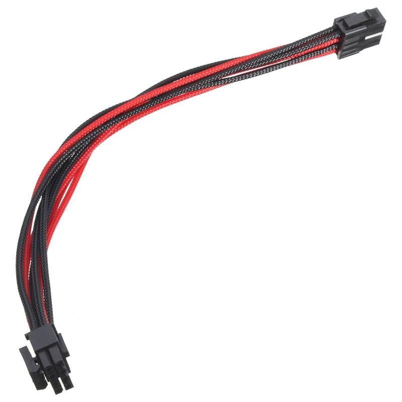Giá 8 Pin ATX 40cm PSU Power Extension Cable Extension Power Cable Power Supply Wire Cord Power Supply Extension Cable Wire Black Red Sleeved