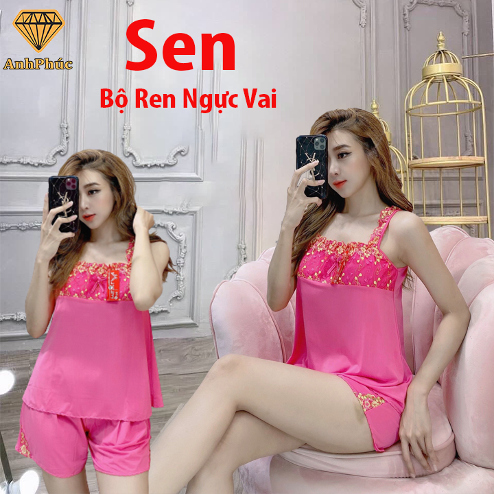 [HCM]Bộ đồ ngủ vải thun lạnh mặc mát   Anh Phúc