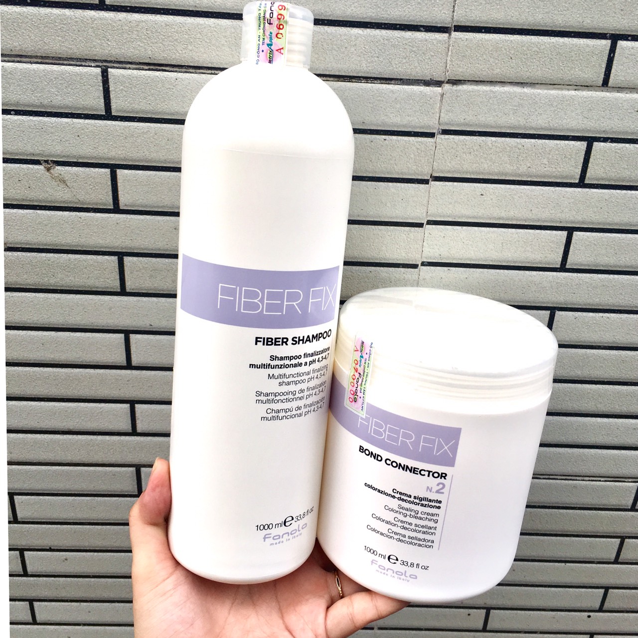 Combo gội và hấp dầu dưỡng tóc chuyên sâu fanola fiberfix 1000ml x 2