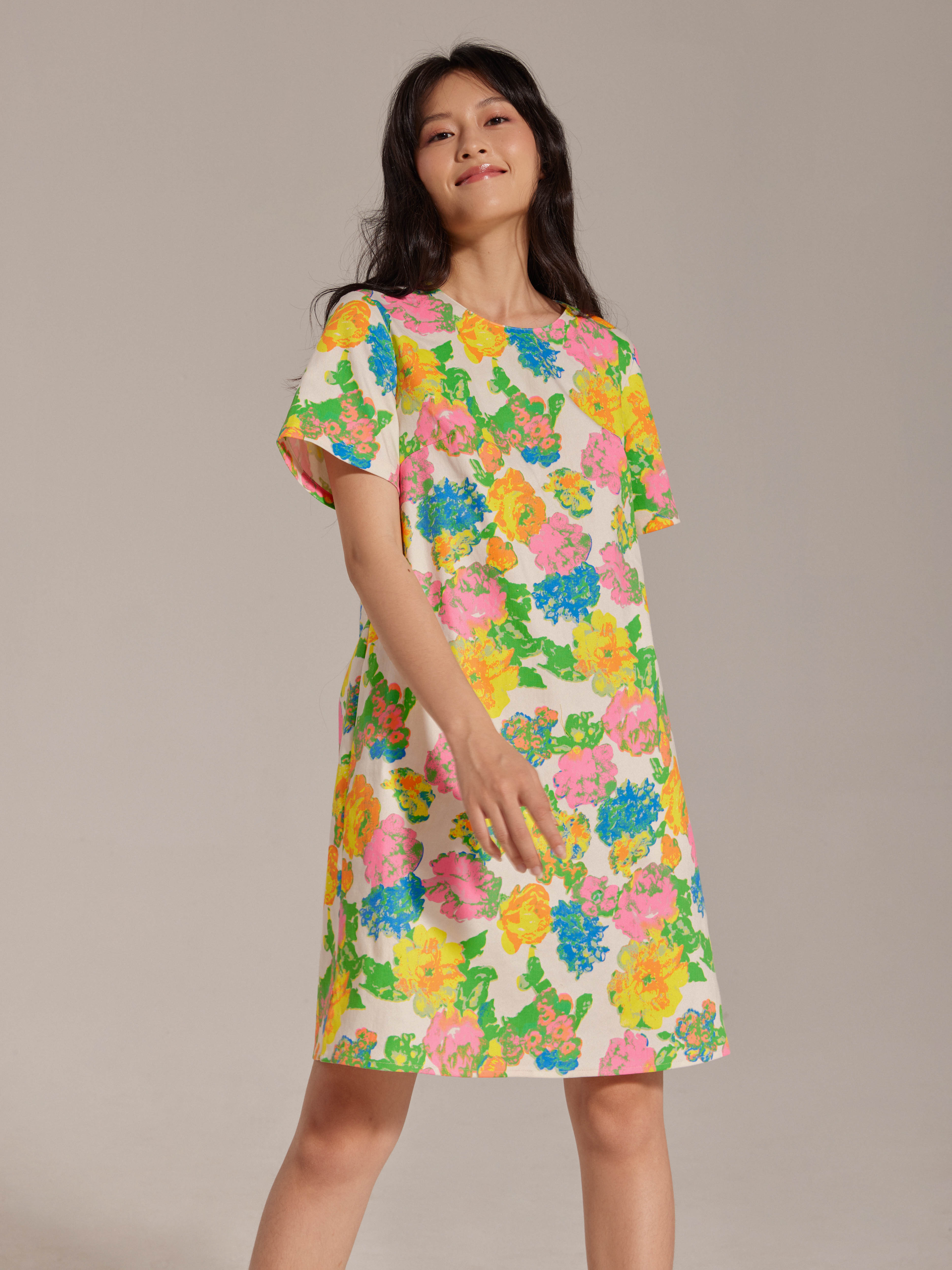 Đầm basic Mauve Summer Khaki dress
