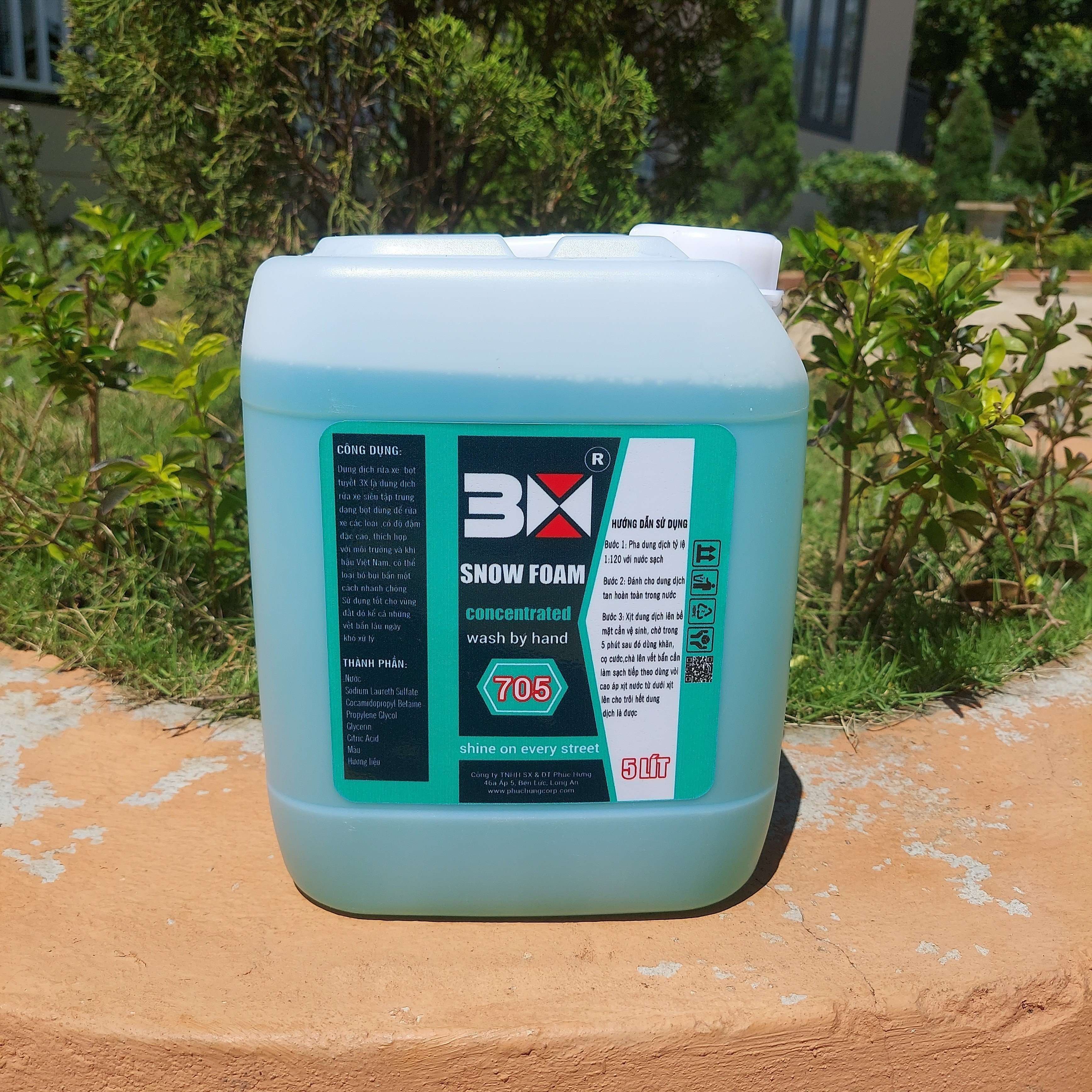 ( CAN 5 LÍT ) CAN BỌT TUYẾT RỬA XE ĐẬM ĐẶC 3X 705 5 LÍT