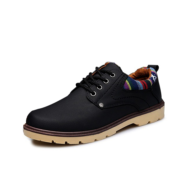 [HCM]Giày Boots Gót Thổ Cẩm Màu Đen