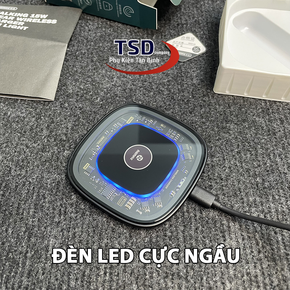 Đế Sạc Không Dây Remax RP-W76 Sạc Nhanh 15W Chính Hãng