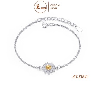 Vòng tay bạc hình hoa cúc phong cách , đẹp cá tính dành cho nữ ANTA Jewelry - ATJ3541 thumbnail