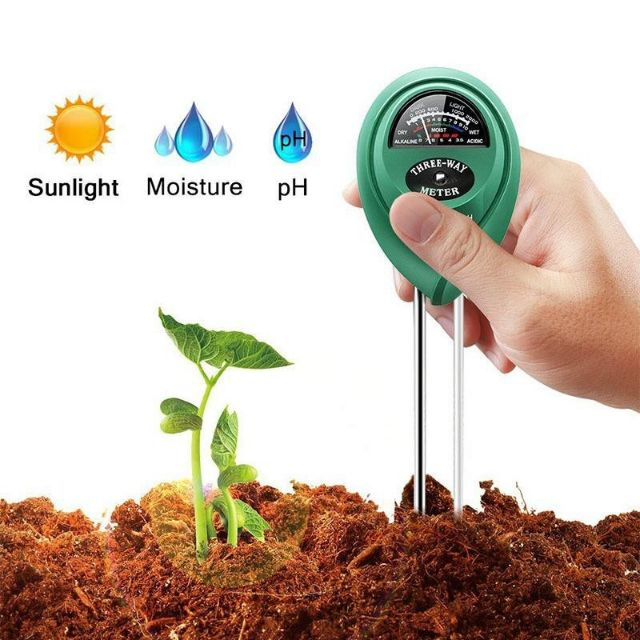 MÁY ĐO PH ĐẤT DỤNG CỤ ĐO ĐỘ ẨM CỦA ĐẤT CANH TÁC 3 IN 1 (PH, Độ ẩm, Ánh sáng)