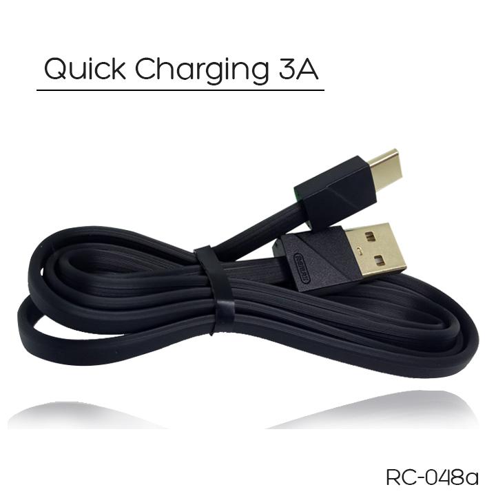 Cáp sạc nhanh cổng Type C Remax Quick Charging 3A Data RC-048a