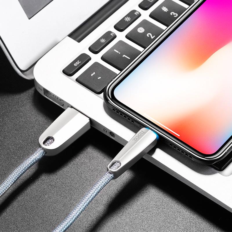Cáp sạc siêu bền iPhone Lightning iPhone XS MaxiPhone 11 Pro maxiPad Pro iPhone 7 Plus 8 Plus iPhone/iPad tự ngắt khi pin đầy dài 1.2m sạc qua đêm chống chai pin điện thoại