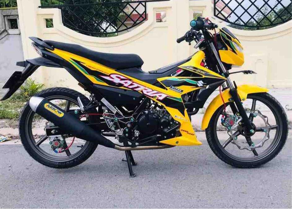 Tem rời Satria Fi dán xe vàng