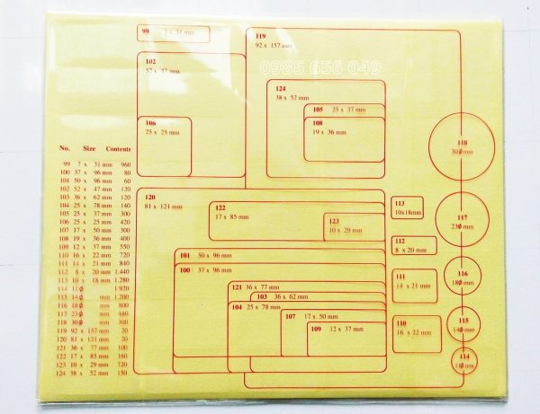 Decal Tomy A5 (từ mã số 99 đến 124)